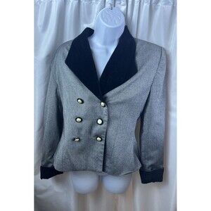 Vintage Executive Collection Women’s Petite Blazer Size 8P Velvet Contast
